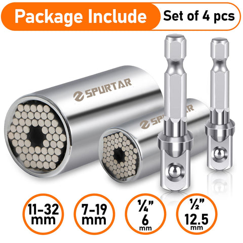 Spurtar gift-ready universal socket set for handyman gifts.