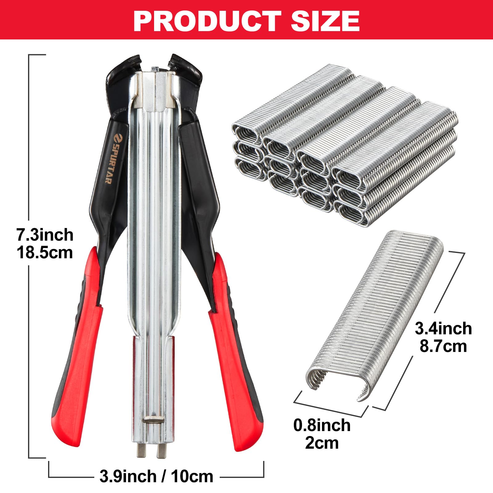 Spurtar hog ring pliers close rings smoothly for secure upholstery repairs.