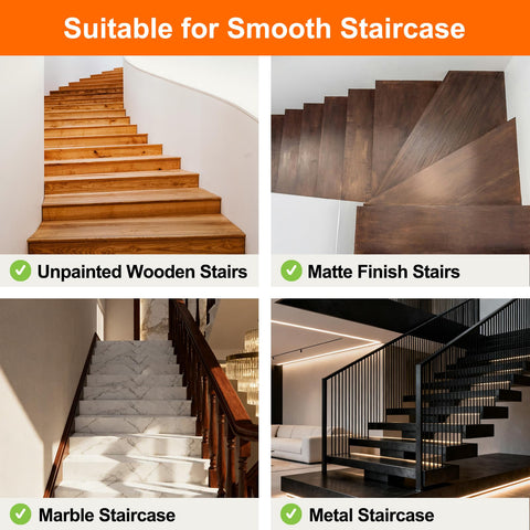 Spurtar anti-slip treads protect kids and pets on indoor stairs.