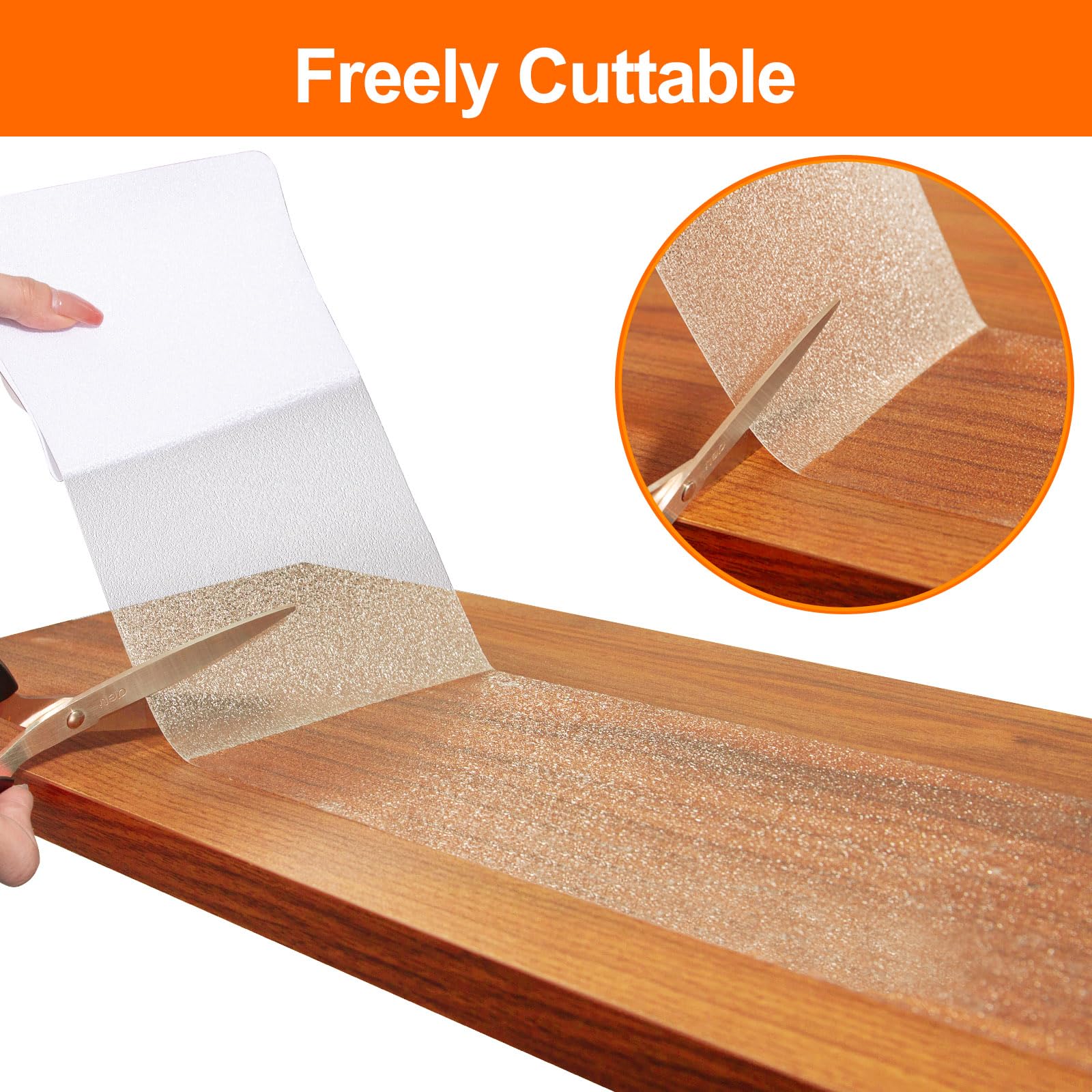 Spurtar litchi-grain surface treads boost friction on stairs for confidence.