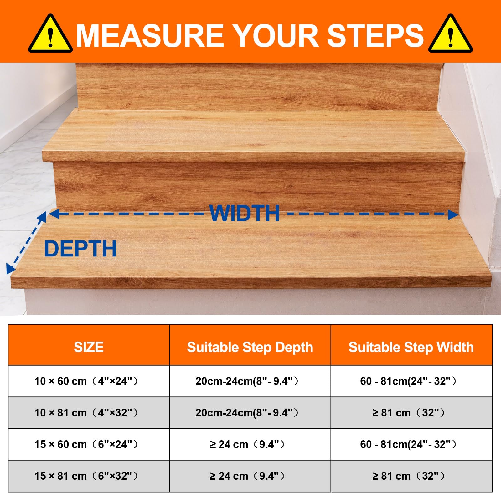 Spurtar self-adhesive back treads simplify DIY stair mounting.