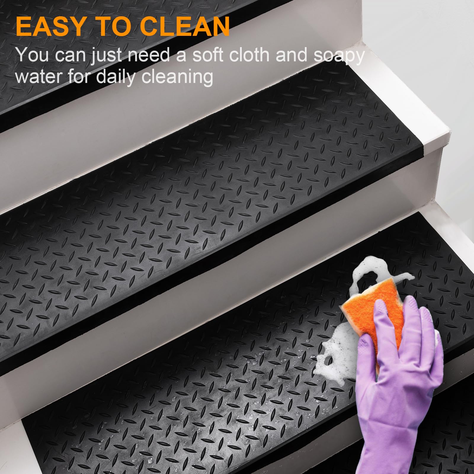 Spurtar rubber stair treads suitable for indoor and outdoor use