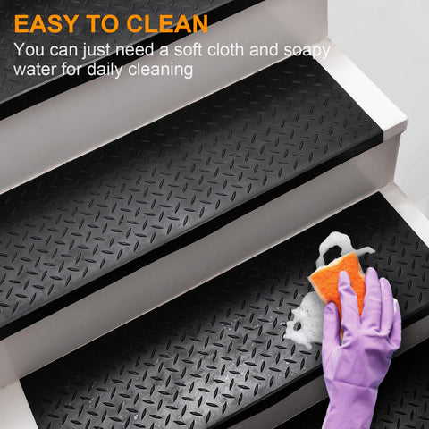 Spurtar rubber stair treads suitable for indoor and outdoor use