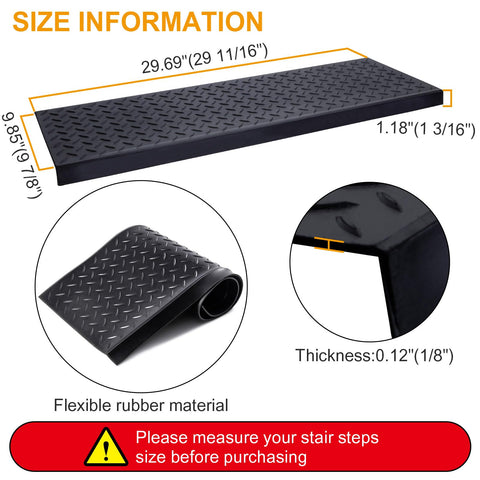 Spurtar stair treads compatible with wood, concrete, tile, and metal stairs