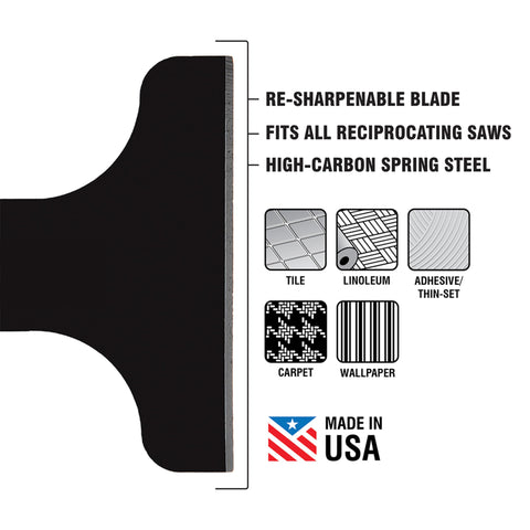 Spyder 6-inch scraper blade covering large surface removal of soft materials