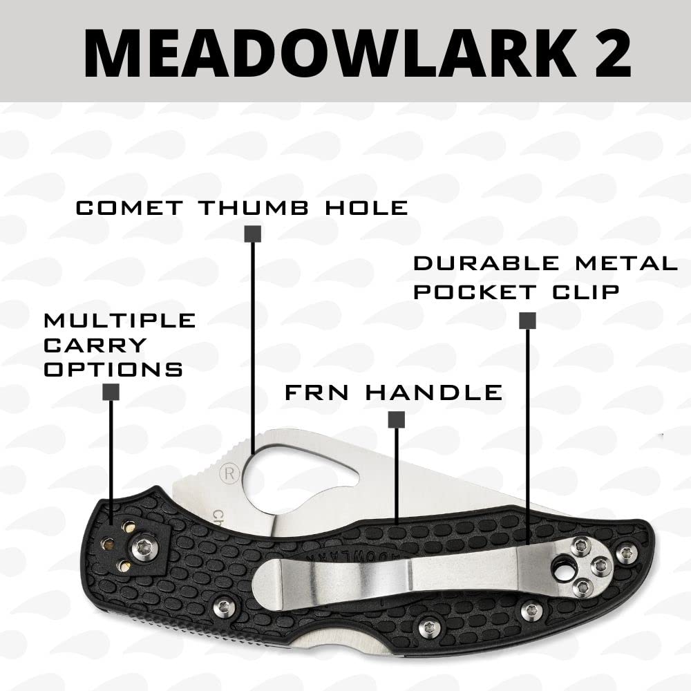 Spyderco Meadowlark 2 Lightweight pocket-ready design fits everyday tasks.