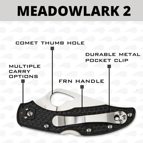Spyderco Meadowlark 2 Lightweight pocket-ready design fits everyday tasks.