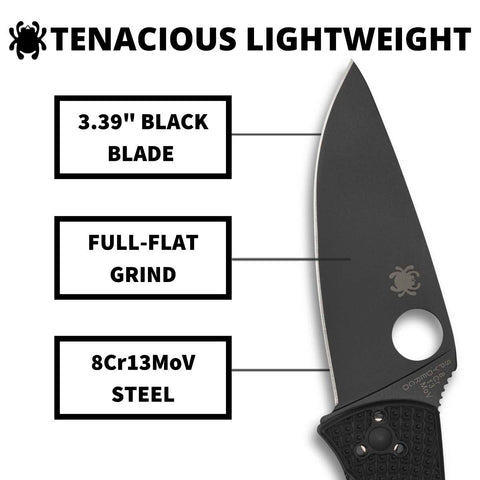 Spyderco Tenacious G-10 handle texture for a secure grip.