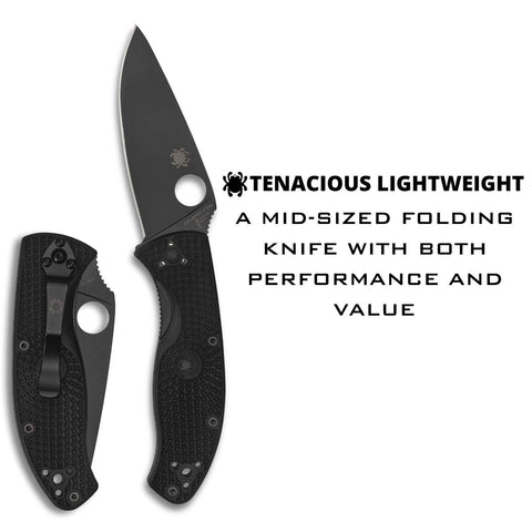 Spyderco Tenacious plain edge blade ready for versatile cutting needs.
