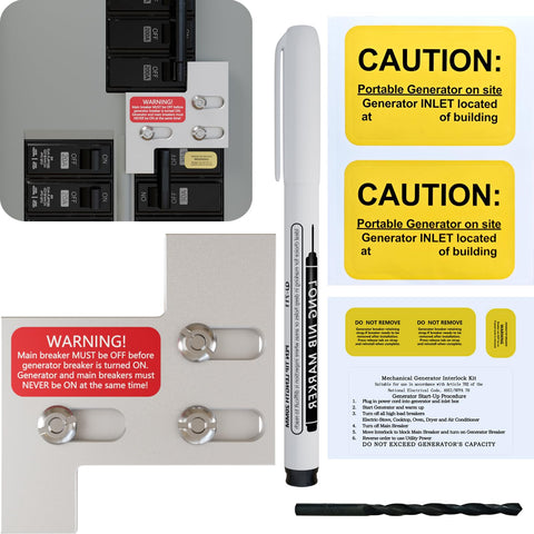 SPZOCE generator interlock kit interlock plate inside GE panel for safe power routing