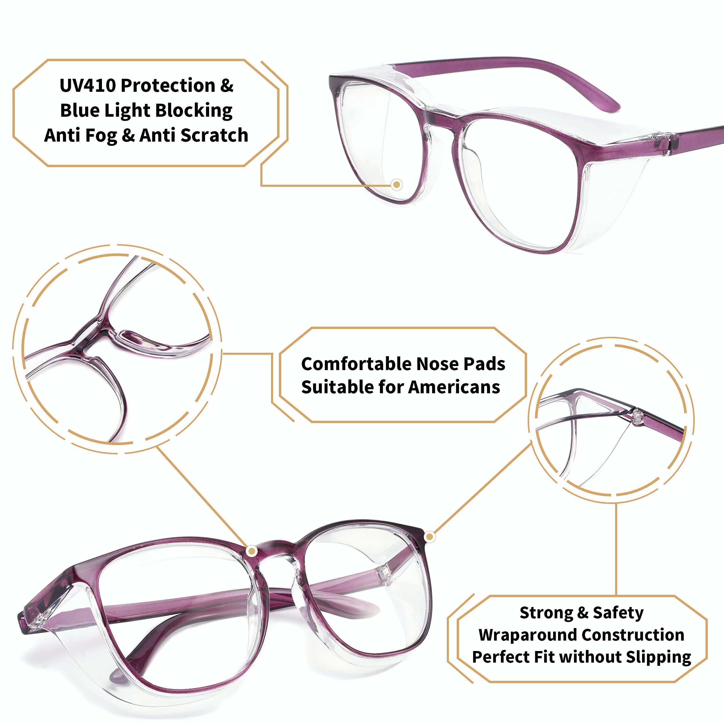 Sqimzar womens nurses protective eyewear for hospital clinic or home care.