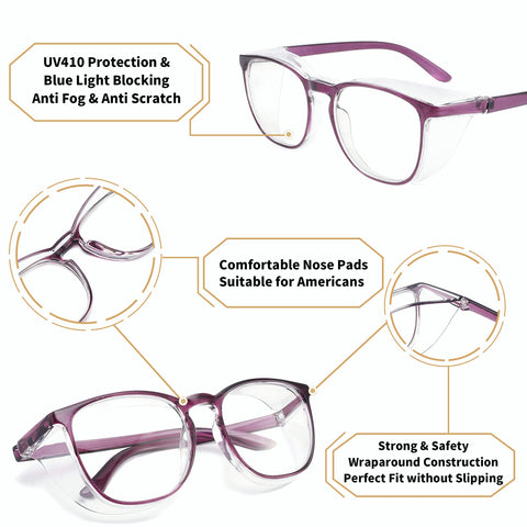 Sqimzar womens nurses protective eyewear for hospital clinic or home care.