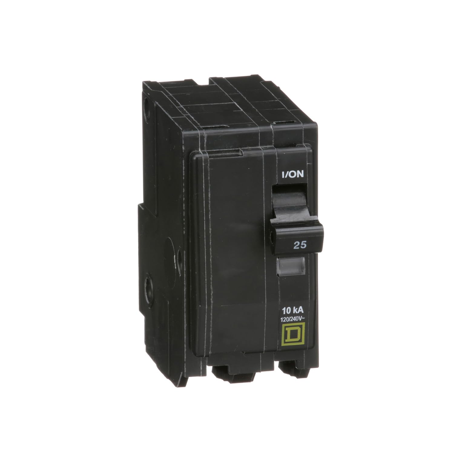 Square D QO225CP circuit breaker front view showing compact design for reliable overload protection