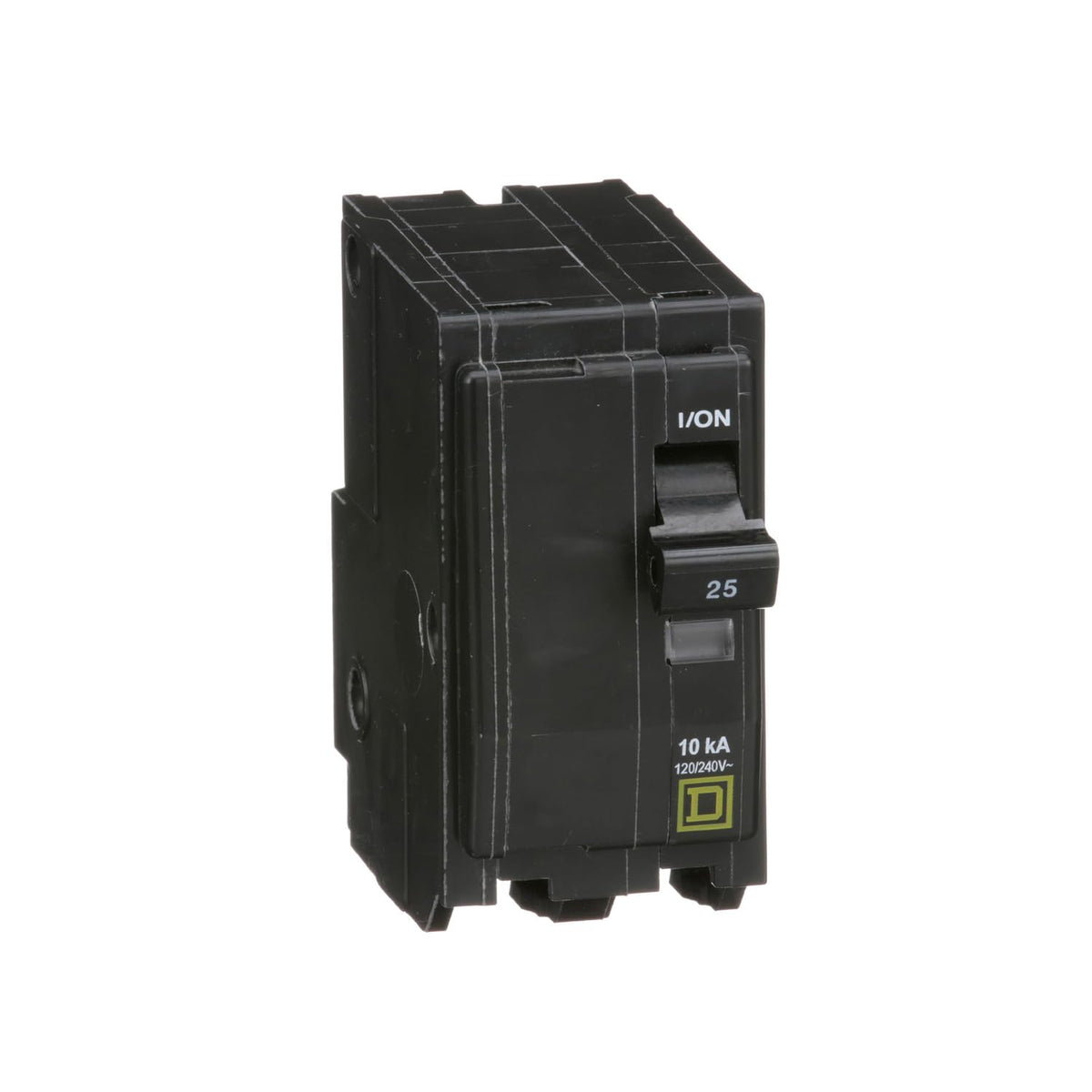 Square D QO225CP circuit breaker front view showing compact design for reliable overload protection