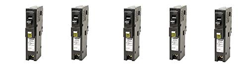 Square D HOM120PCAFIC 5-pack side view; easy installation for Homeline