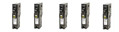 Square D HOM120PCAFIC 5-pack side view; easy installation for Homeline