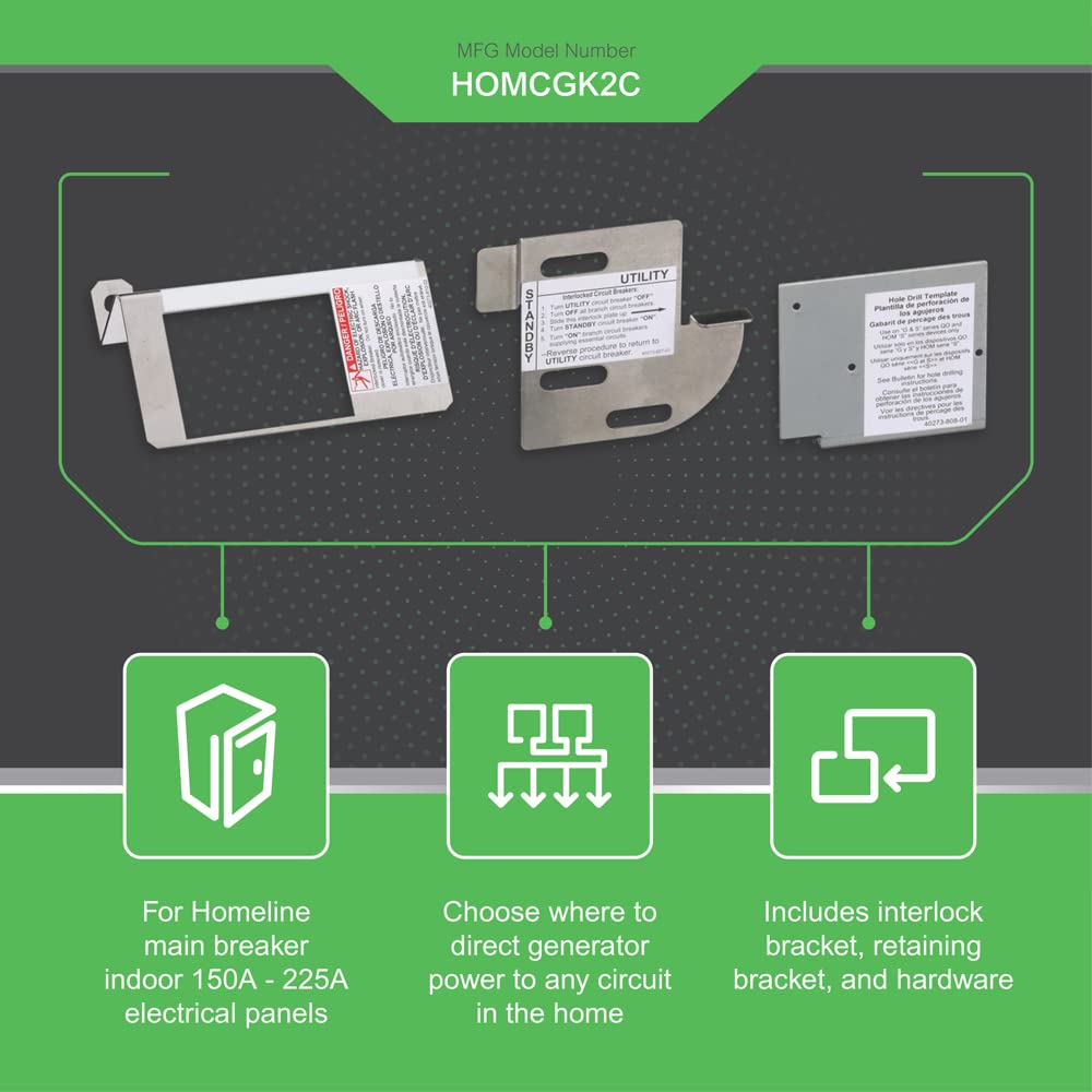 Schneider Electric Square D HOMCGK2C hardware pack includes needed screws