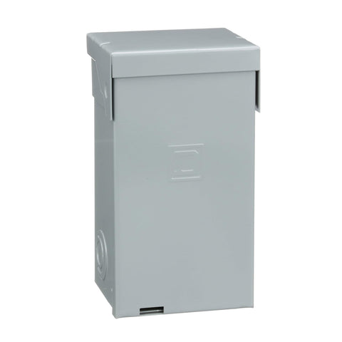 Schneider Electric Square D HOME250SPA outdoor enclosure protects spa circuits from weather and moisture.