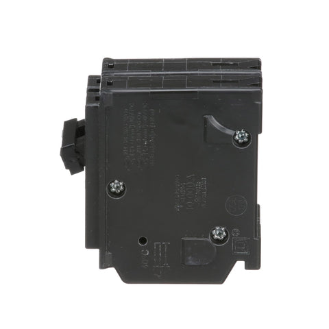 Square D HomeLine 30A two-pole circuit breaker label and UL certification visible