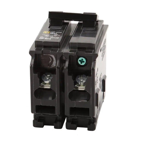 Square D HomeLine 30A two-pole circuit breaker packaging with single unit