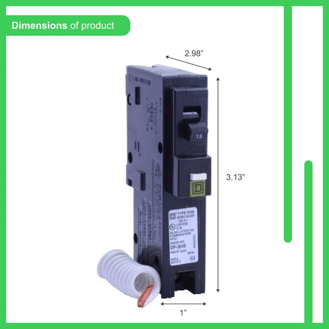 Square D Homeline HOM115CAFIC installation with pigtail neutral for quick wiring