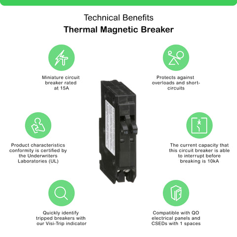 Square D QO1515C tandem two-pole breaker for 120/240V circuits