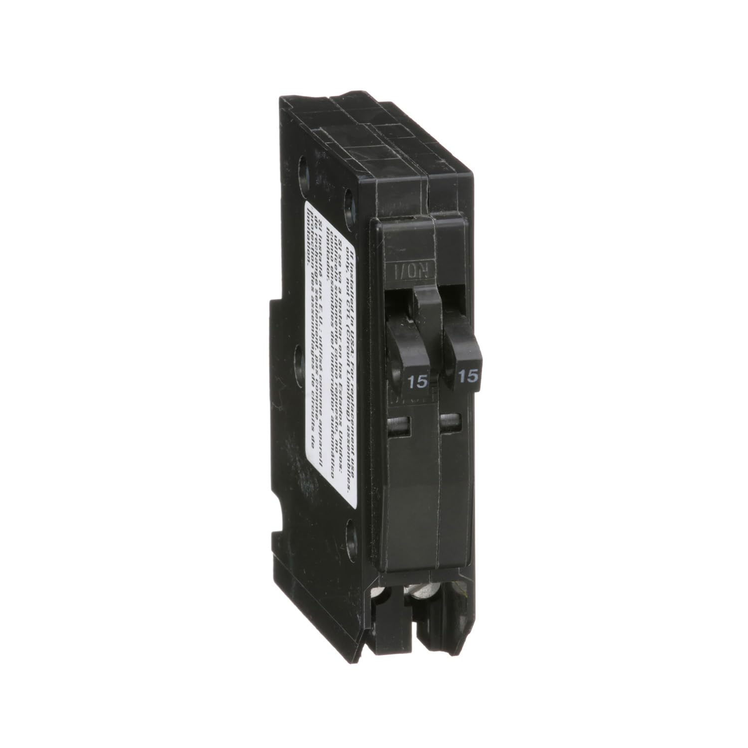 Square D QO1515C breaker with VisI-Trip indicator for quick trip status