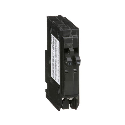 Square D QO1515C breaker with VisI-Trip indicator for quick trip status