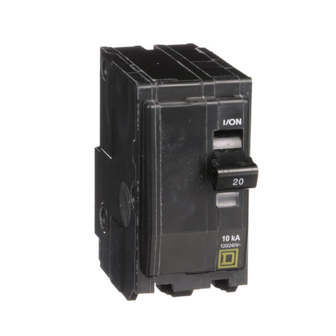 Square D QO220CP quick make-break toggle provides reliable circuit protection