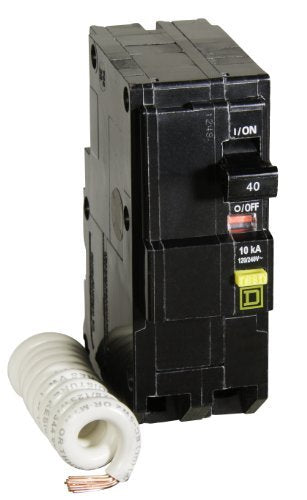 Square D QO240GFICP breaker front view showing GFCI protection for damp locations.