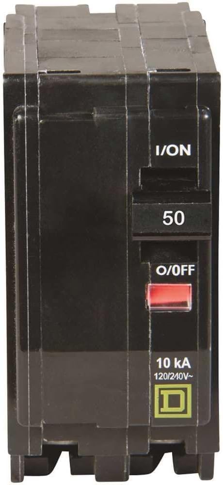 Square D Qwik Open 50A with 10kA breaking capacity for strong fault interruption.