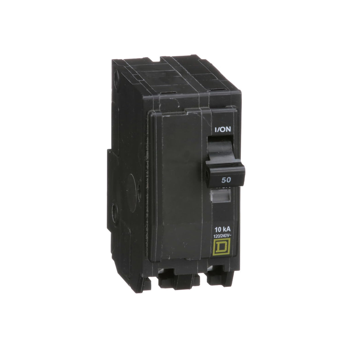 Square D Qwik Open 50A breaker in-panel view showing protection for home electrical systems.
