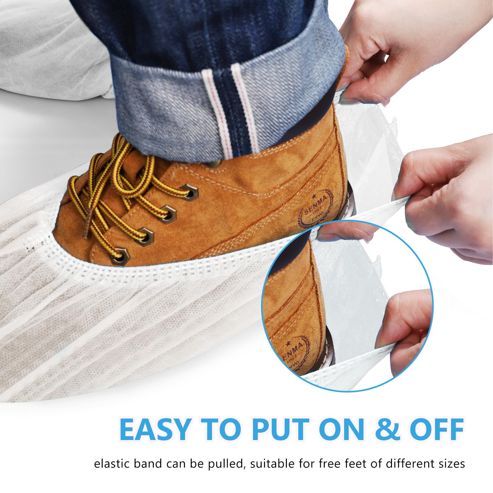 Squish bulk-pack shoe covers with efficient protection for teams