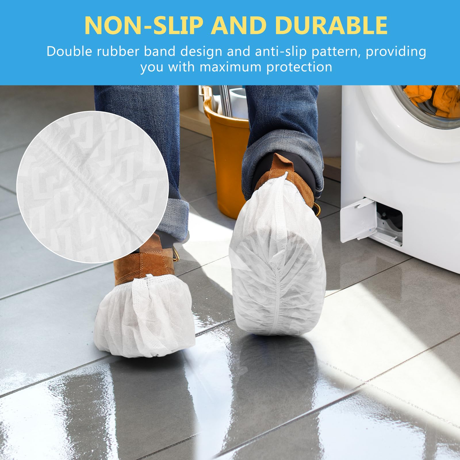 Squish stretchy 17-inch shoe covers fit most shoes quickly
