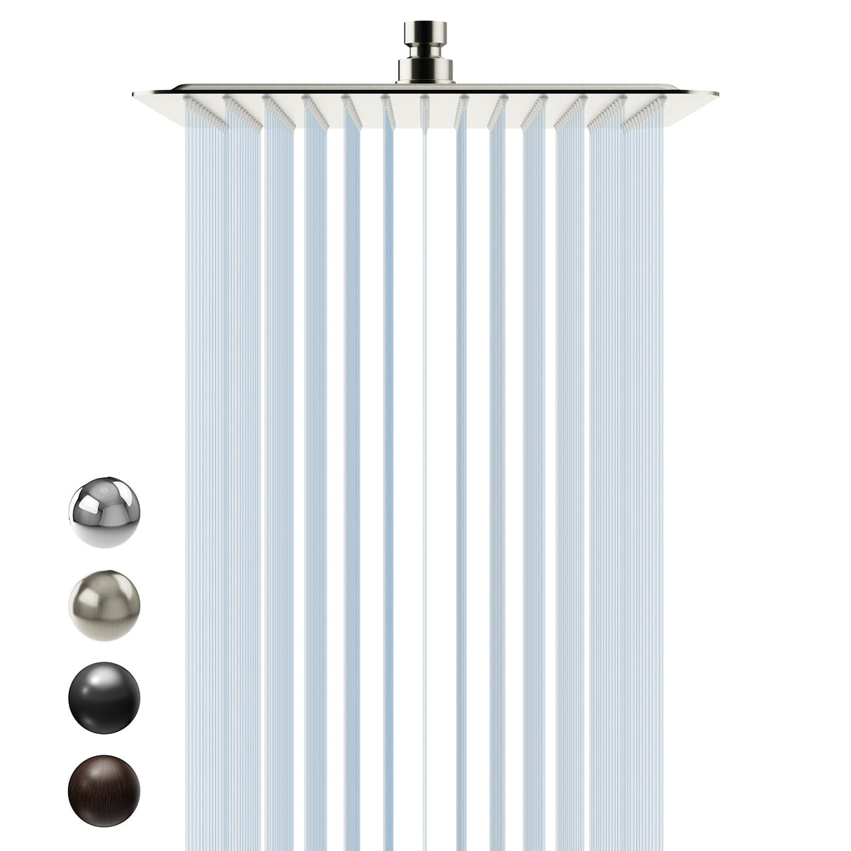 SR SUN RISE 12-inch rain shower head delivers full-body coverage with high pressure