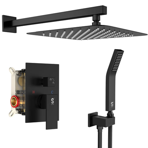 SR SUN RISE 12-inch rain shower head for immersive coverage
