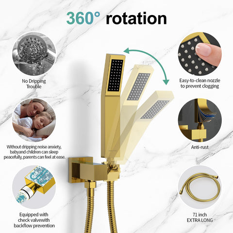 SR SUN RISE 16-inch shower arm provides broad spray coverage.