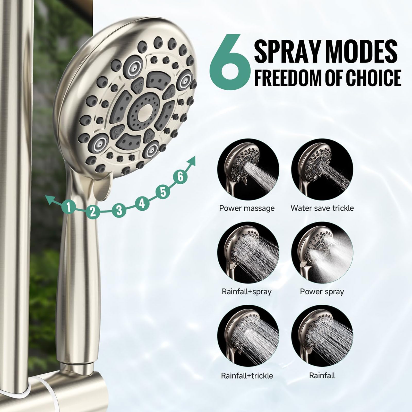 SR SUN RISE 16-inch wall arm keeps the shower head perfectly positioned