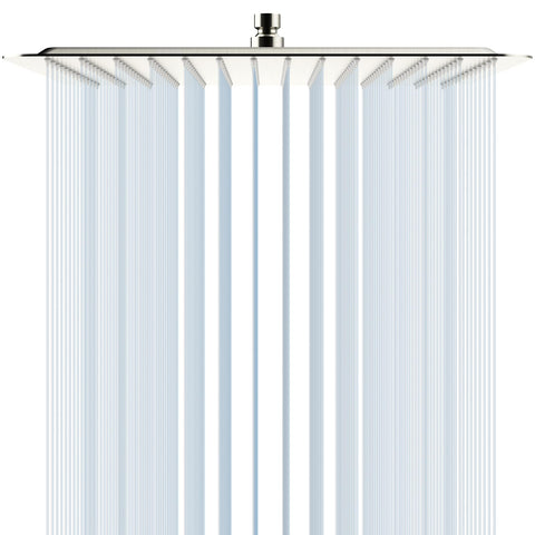 SR SUN RISE 16-inch shower head close-up in brushed nickel finish, durable and premium