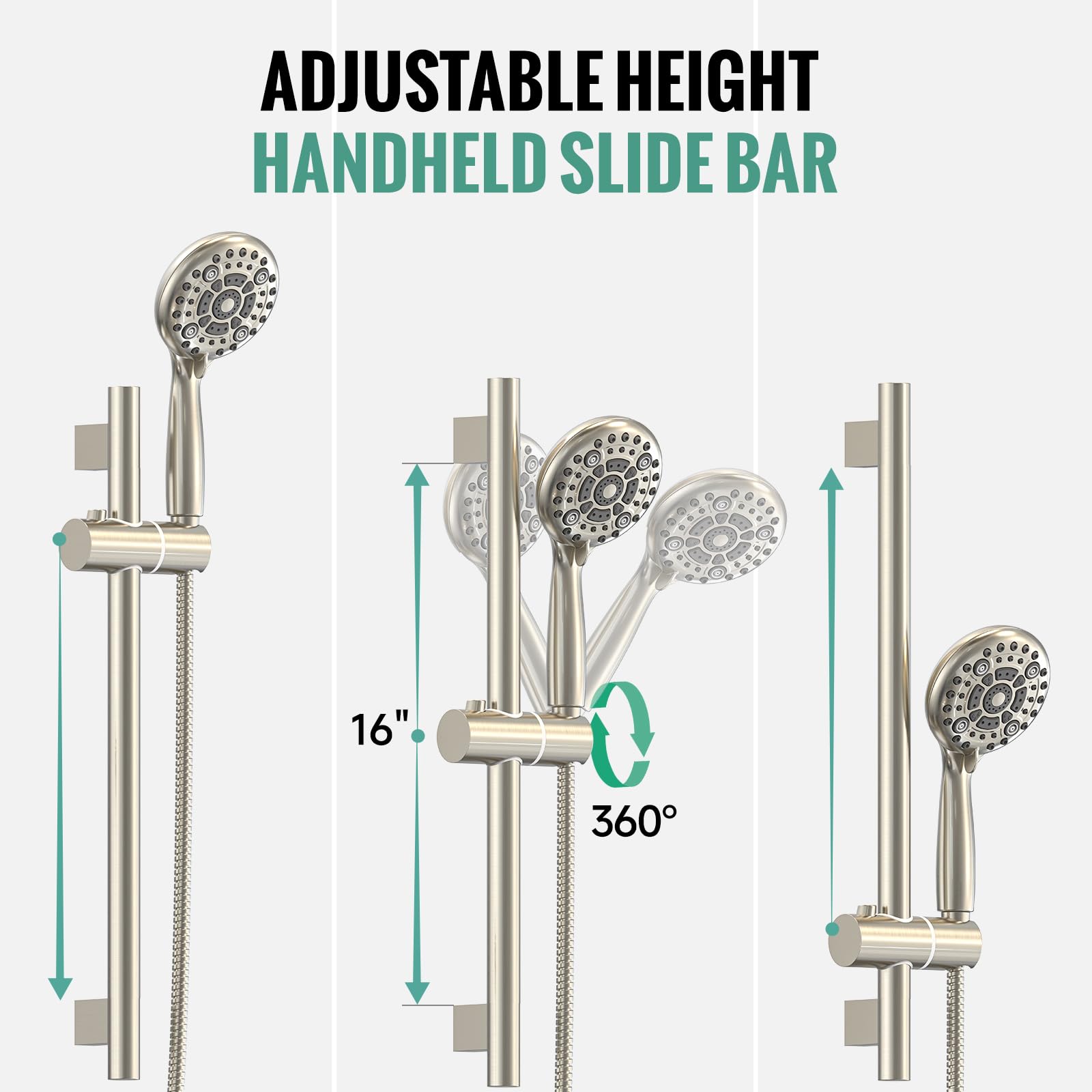 SR SUN RISE brushed nickel finish adds modern style and durability