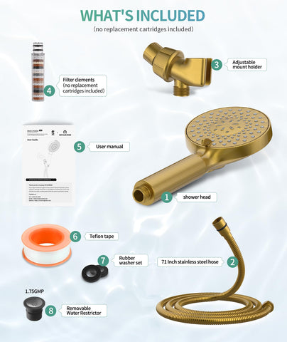 SR SUN RISE chlorine removal filtration for purer shower water