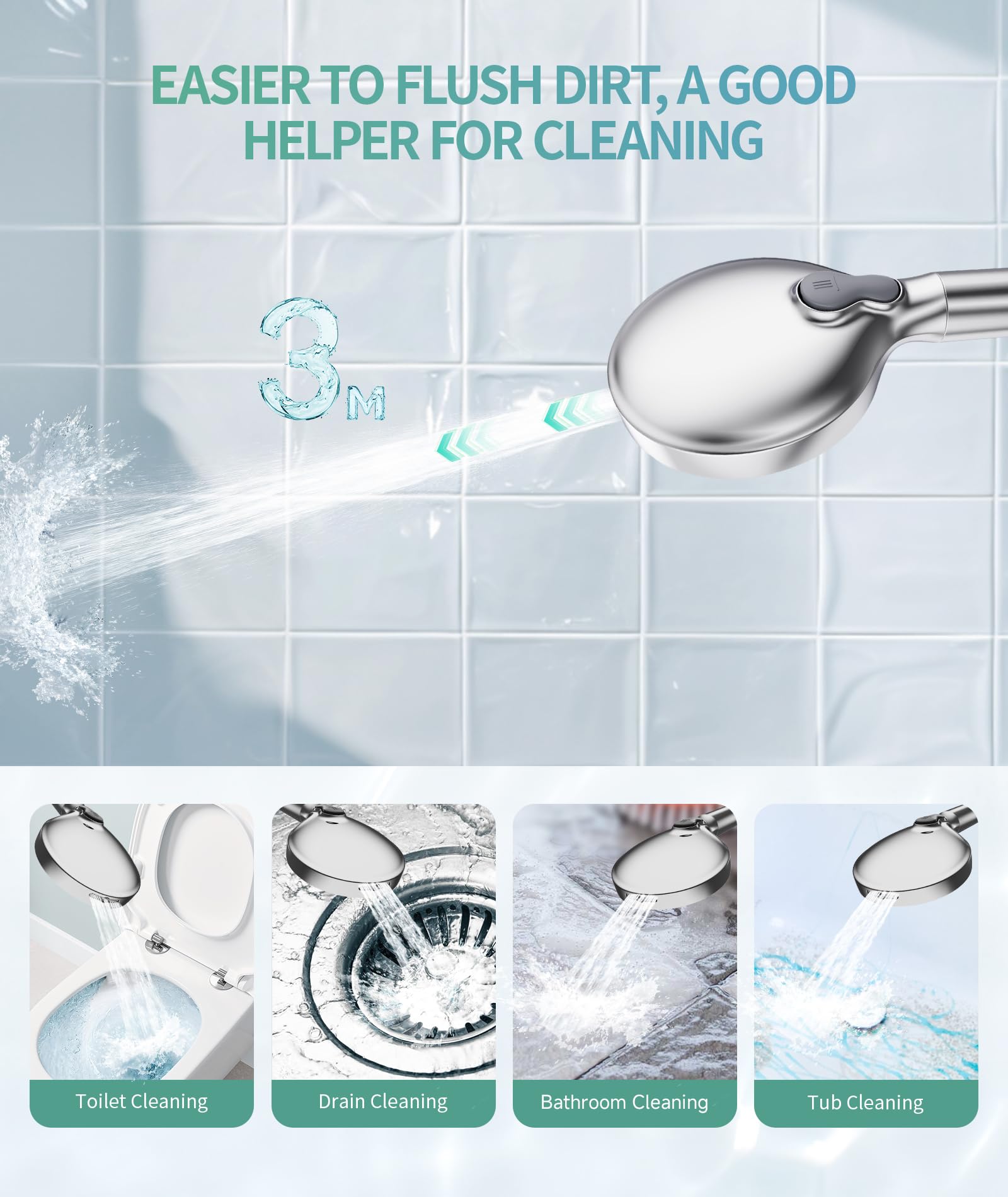 SR SUN RISE shows nine spray modes for versatile shower experiences