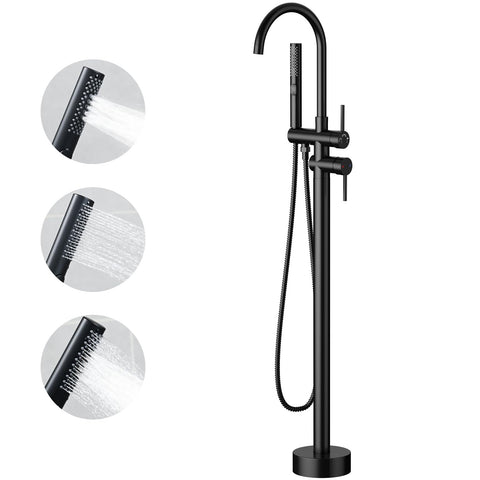 SR SUN RISE free standing tub filler front view highlighting quick-fill capability