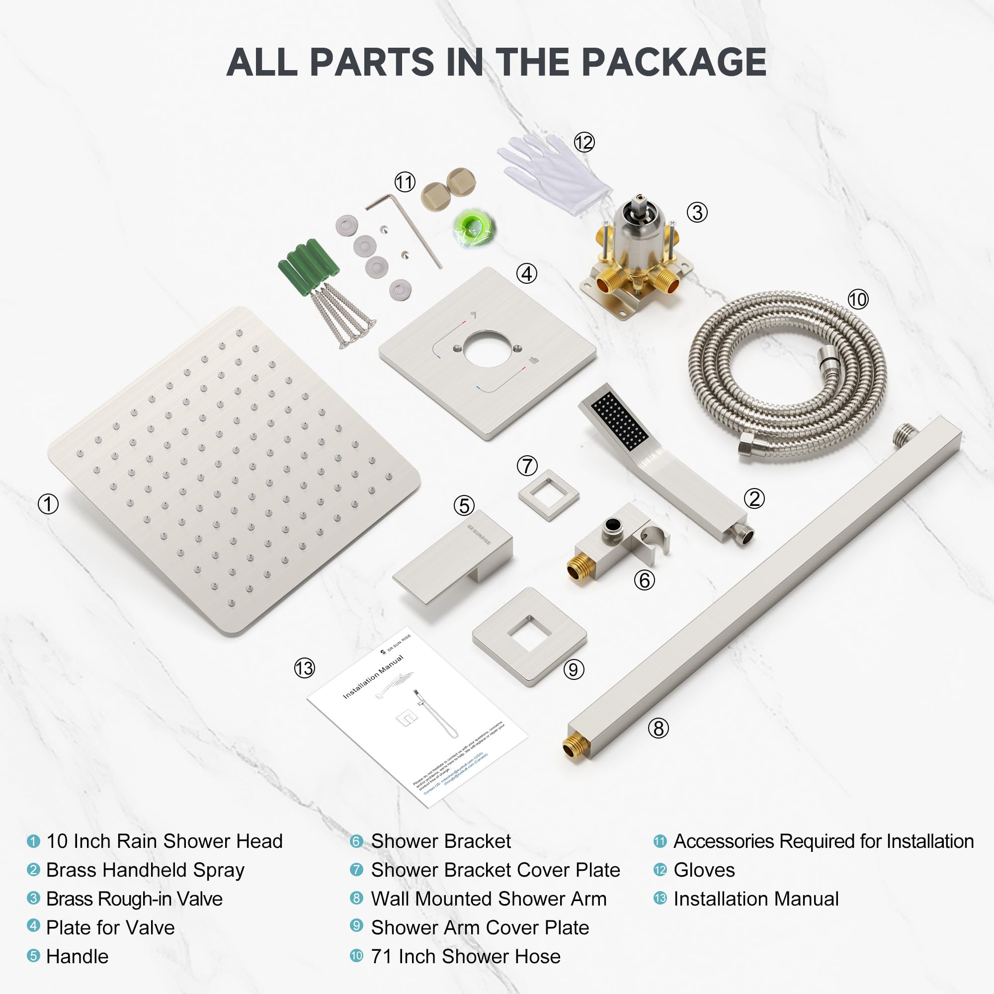 SR SUN RISE lifetime support and 2-year warranty.