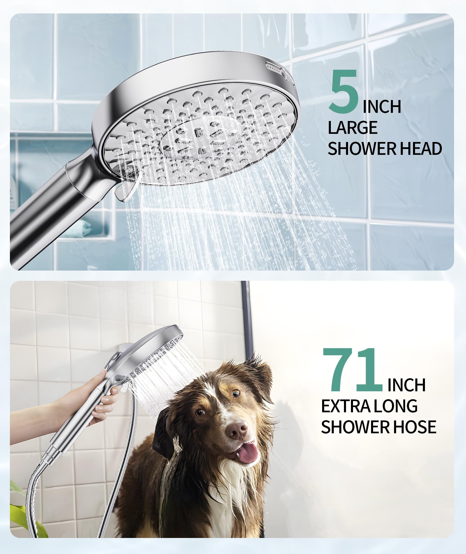 SR SUN RISE nine-mode shower settings chrome for versatile daily use