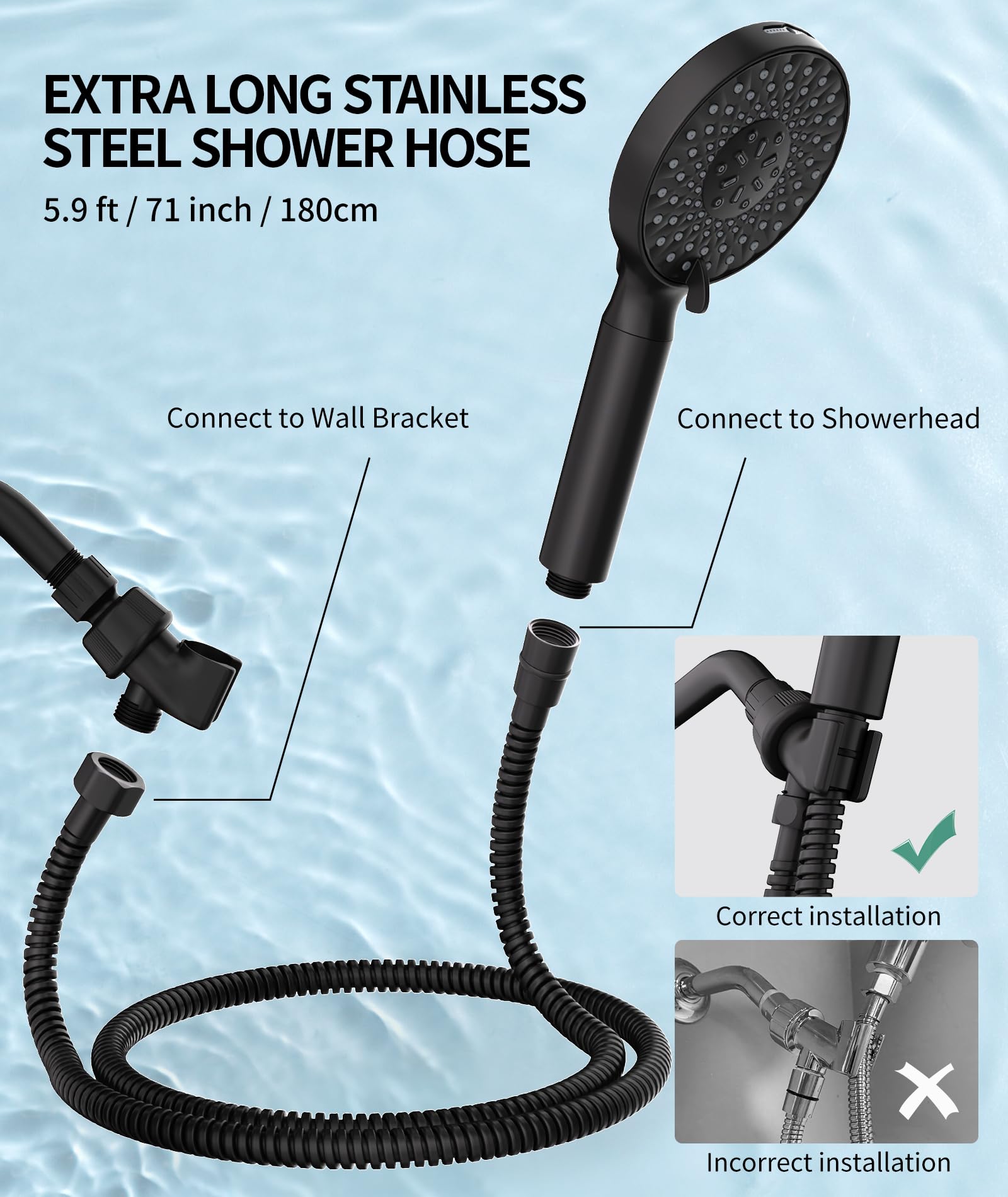 SR SUN RISE power wash mode for quick cleaning of tub or tiles