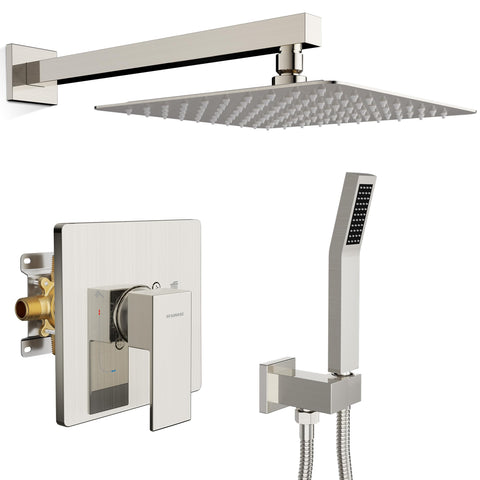 SR SUN RISE 10in rain showerhead for full-body coverage.