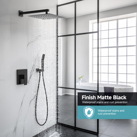 SR SUN RISE wall-mounted handle set in matte black for precise control