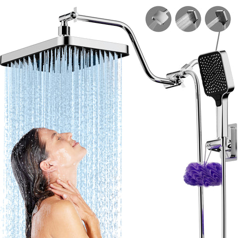 SREEZNX 13-inch rainfall shower head delivers wide coverage for a refreshing full-body rinse.