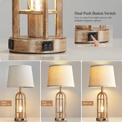 SRJJA table lamp night-light creates a cozy bedroom ambiance